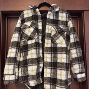 Volcom Black and Brown Sherpa Jacket